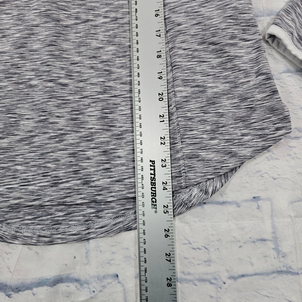 Zero Restriction Pullover WOMENS M Grey Space Dye 1/4 Zip Funky Buddha Thumbhole - Picture 3 of 12